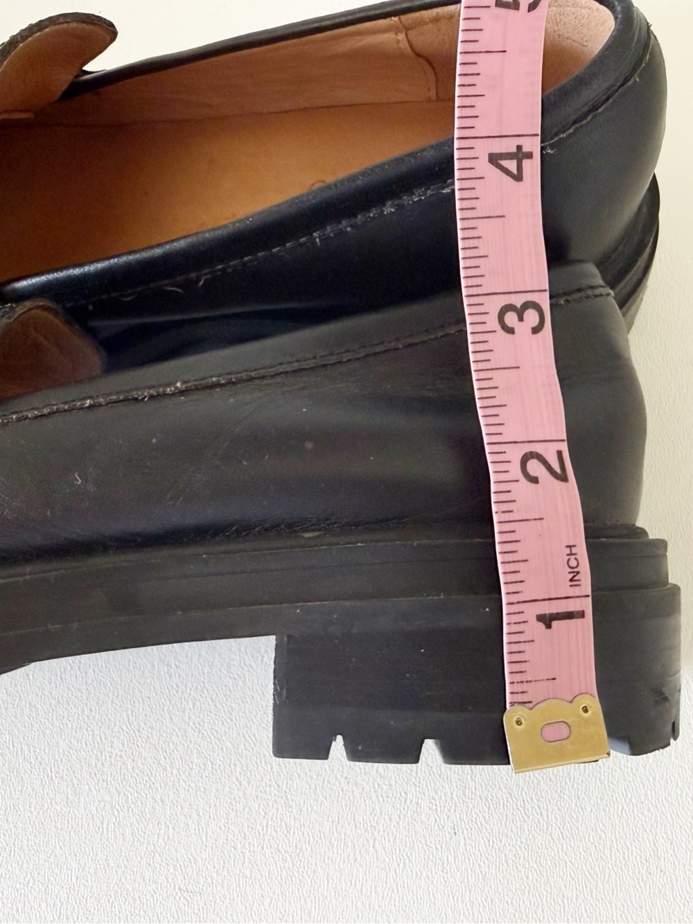 Madewell Shoes The Bradley Leather Lug Sole Penny Loafers Preppy Chic Black 7.5 - Picture 11 of 16